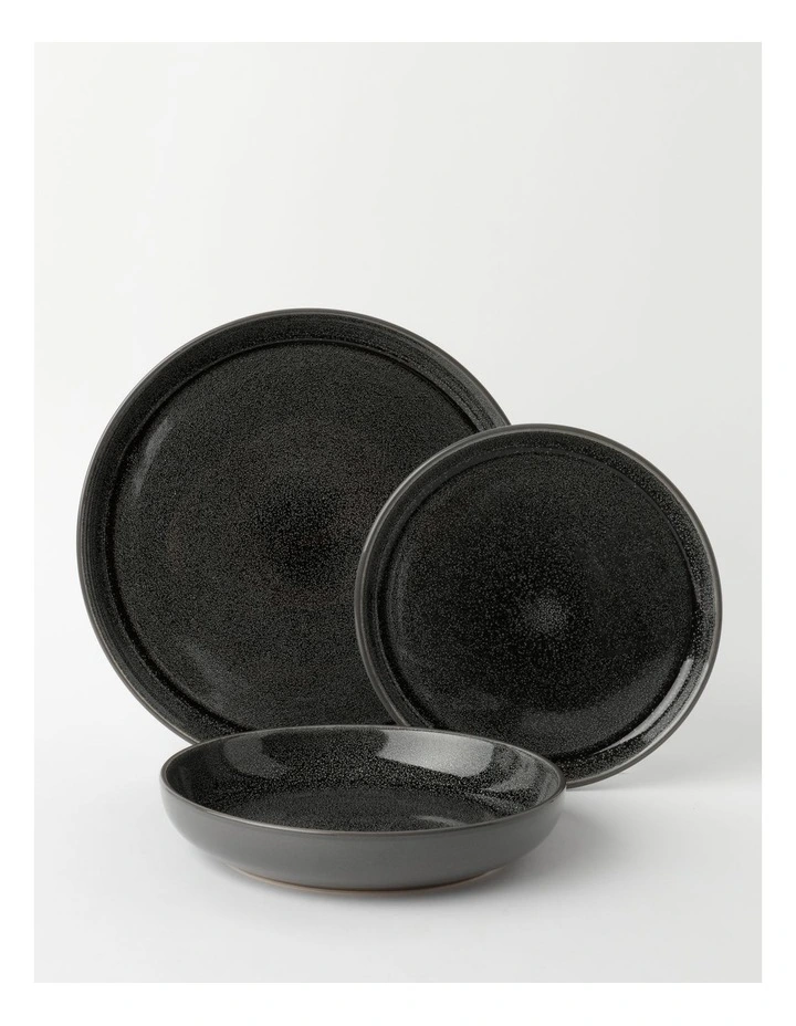 Esperance Dinner Set 12 Piece in Charcoal