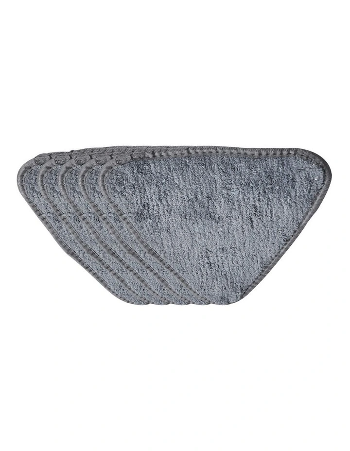 5x Spin Cleaning Mop Pad Cleaner Head 360 Rotatable in Grey