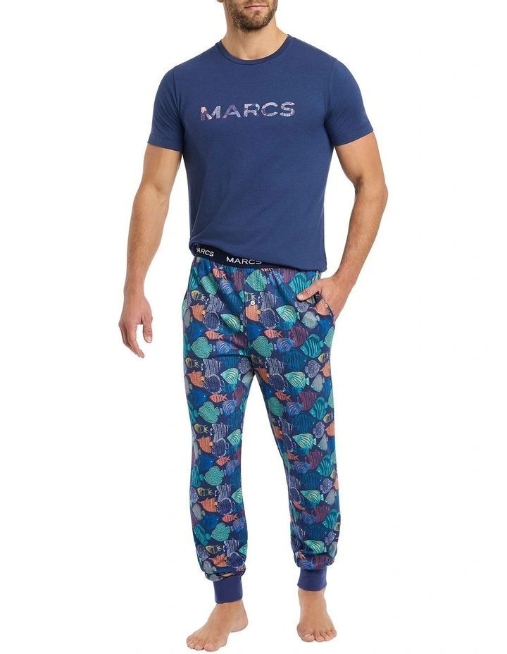 You're Fin-tastic Pyjama Pant Set in Navy Multi