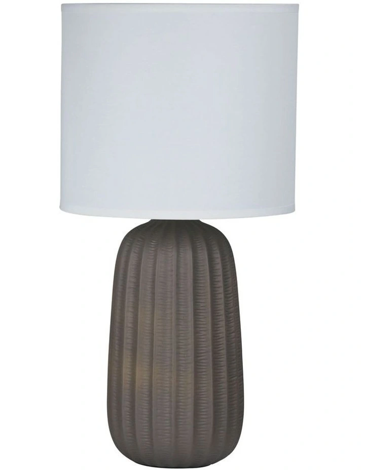 Benjy Ceramic Table Lamp 25cm Taupe