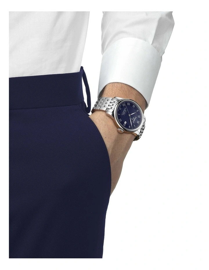 Le Locle Powermatic 80 T0064071104300 Automatic Watch in Blue