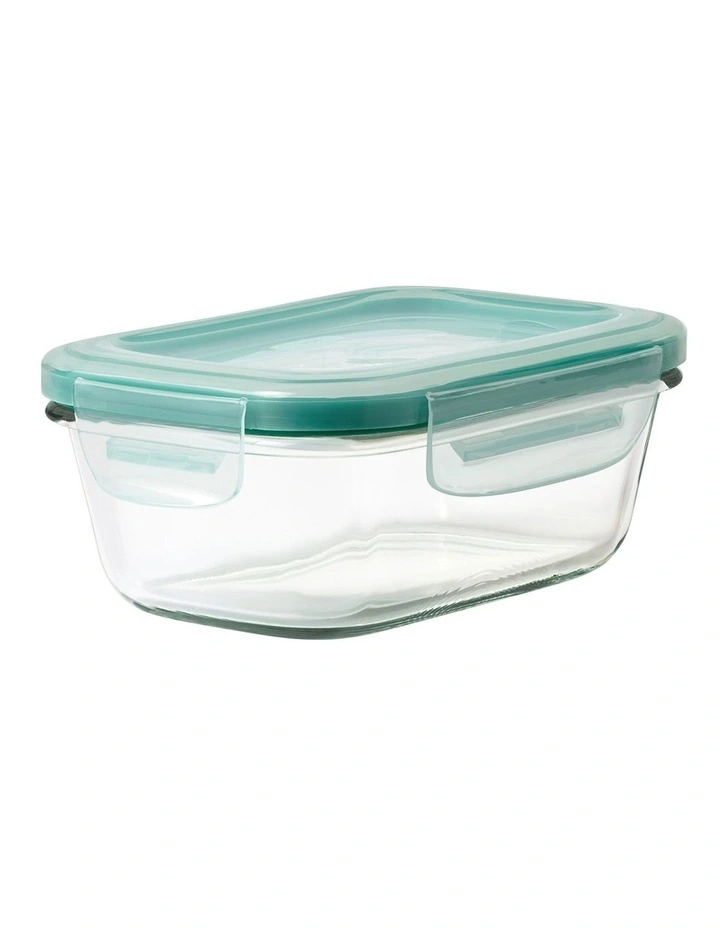 Smart Seal Glass Rectangular Container in Clear