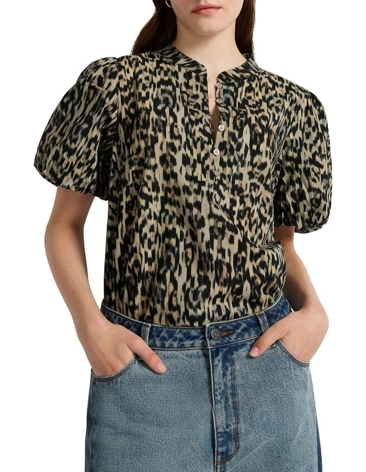 Gimme Roar Blouse in Black Multi