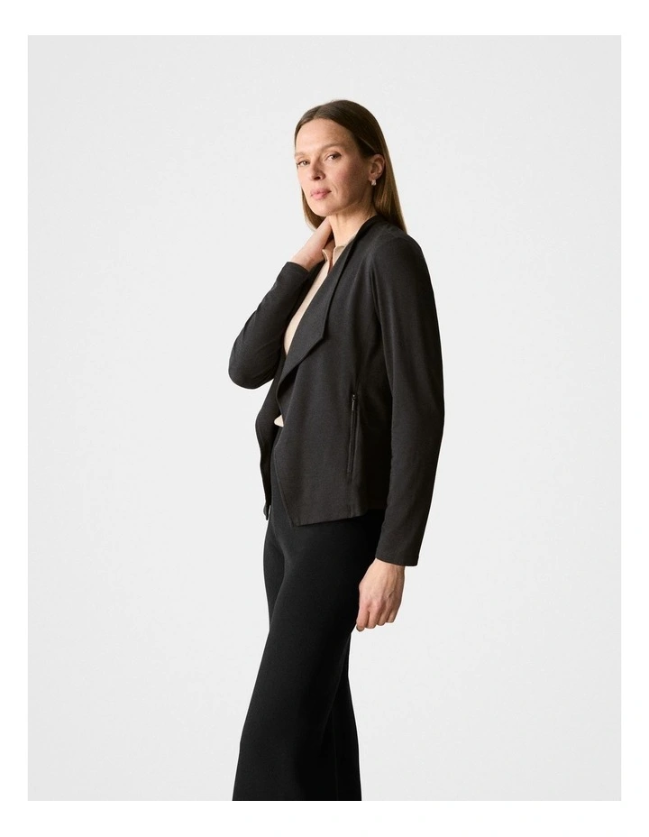 Bamboo Viscose Jacket in Black