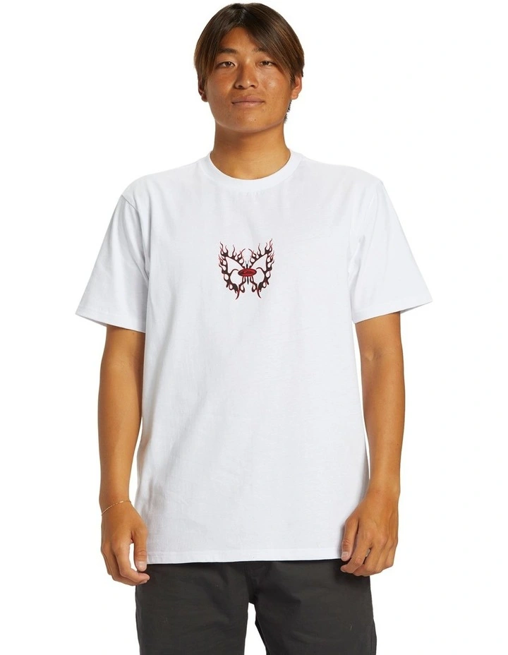 Butterflier Moe Short Sleeve T-Shirt in White
