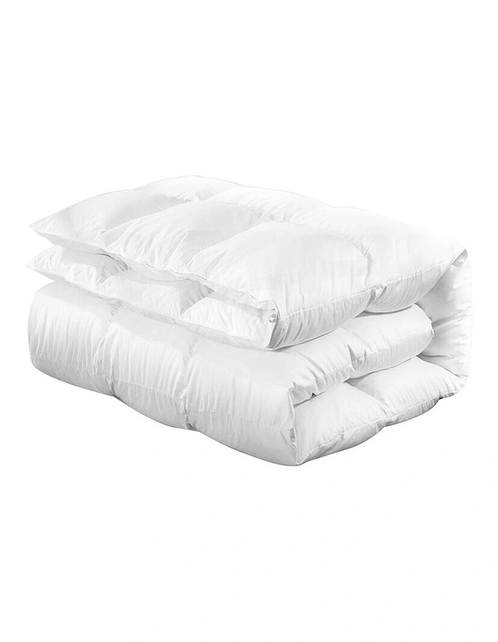 Duck Down Feather Quilt 500GSM Comforter Doona Queen in White