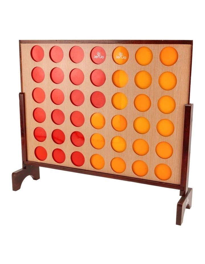 Hardwood Indoor Outdoor Giant Connect Four In A Row Game Set 120x109cm
