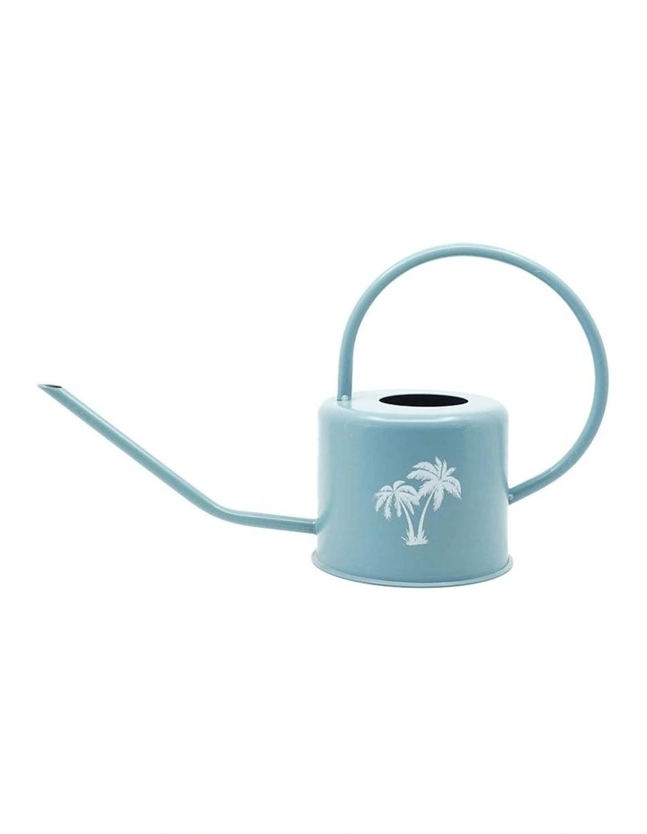 Metal Watering Can Palm 36cm in Denim