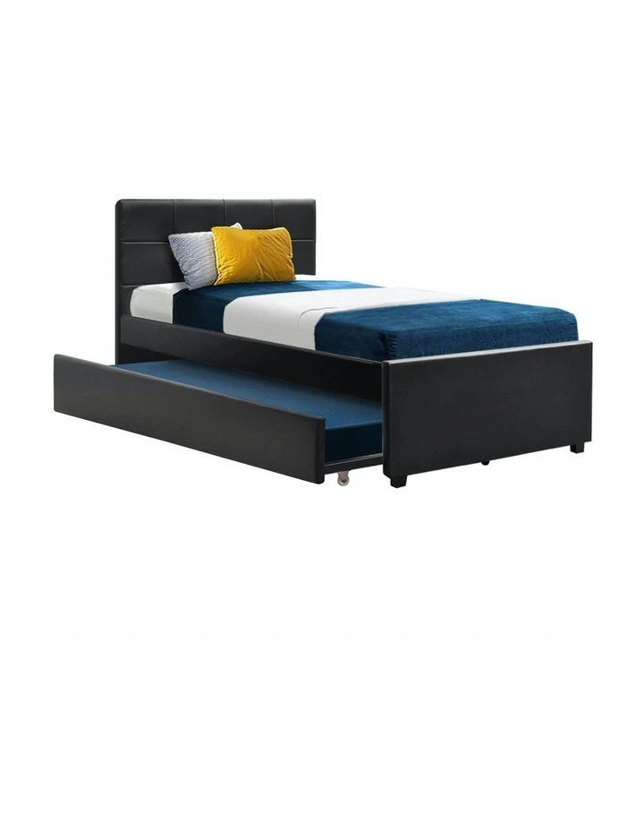 Trundle Bed Frame King In Leather