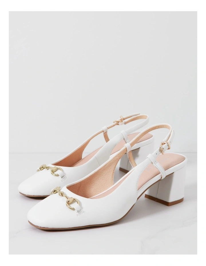 Gloria Heeled Shoe in White