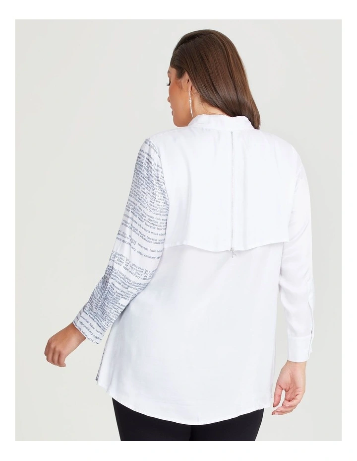 Natural Kahlo Shirt in White/Print