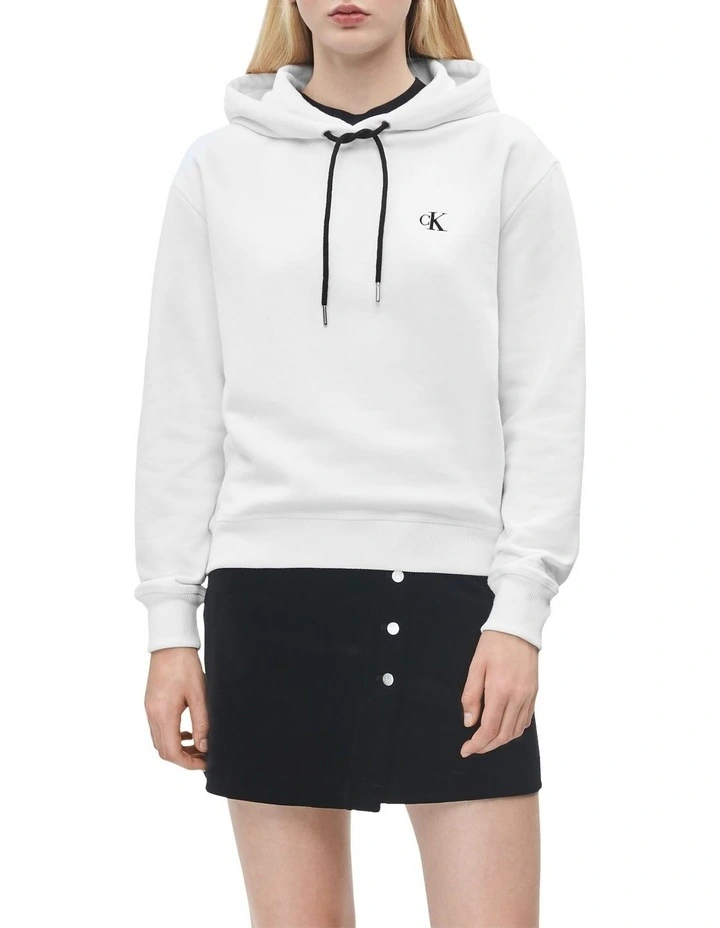 Embroidery Bright Hoodie in White