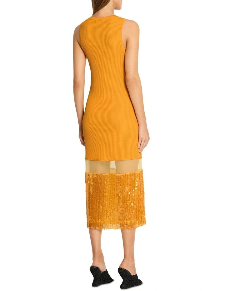 Sunrise Knit Dress in Sunrise Orange