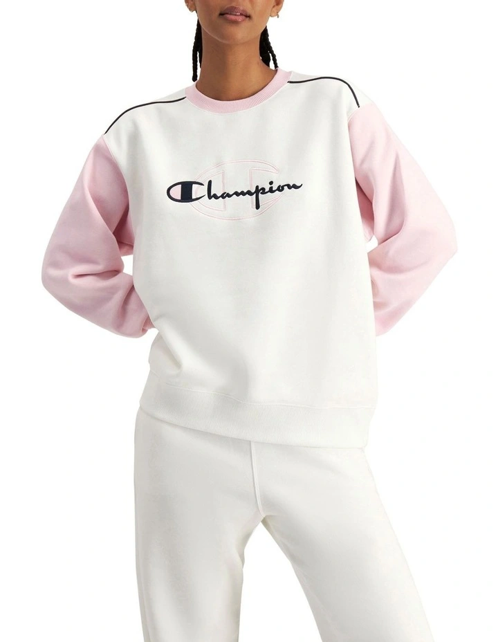 Rochester City Crew Pullover in White Ferrari