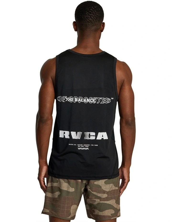 Radiate Vent Tank Top in Black
