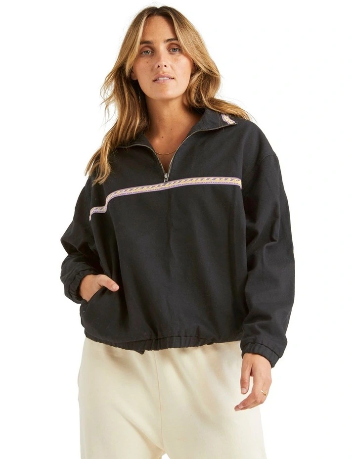Leia Denim Jacket in Off Black