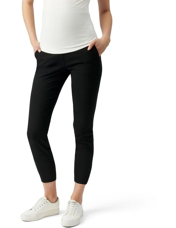Grace 7/8th Maternity Pants Black