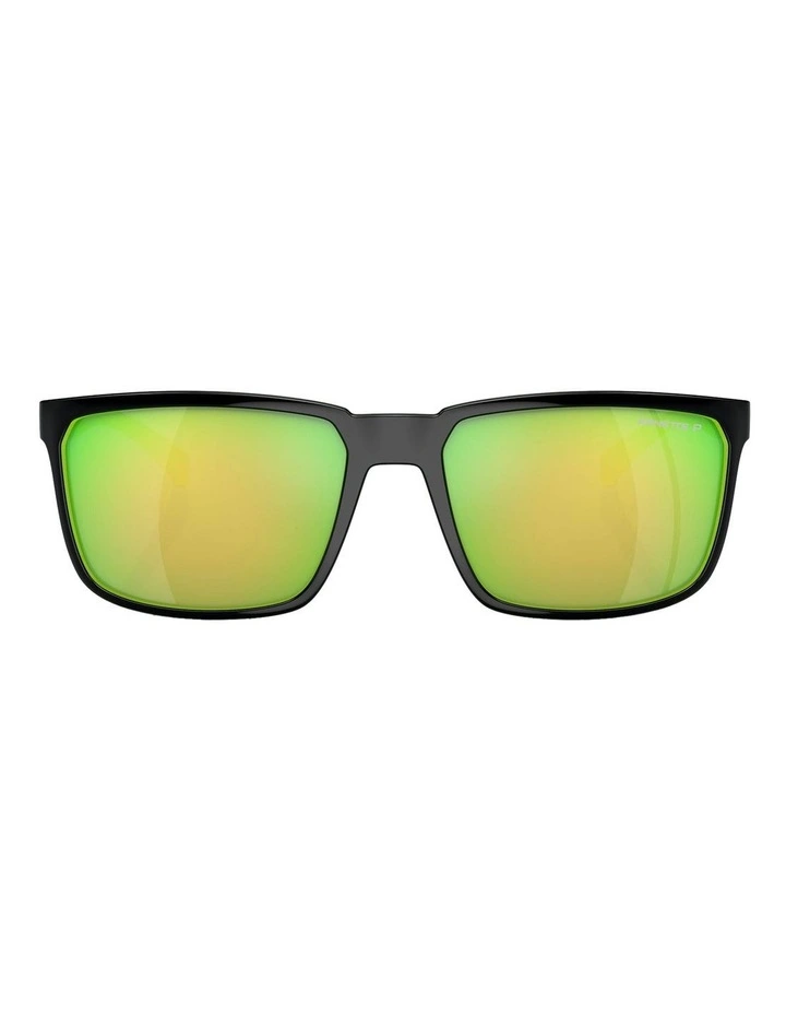 Stripe Polarised Sunglasses in Green