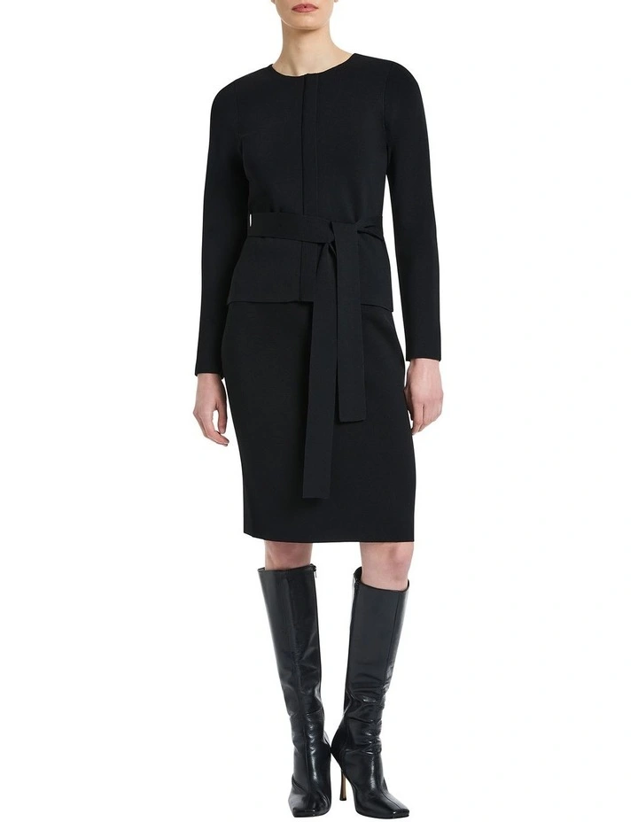 Amber Milano Knit Jacket in Black