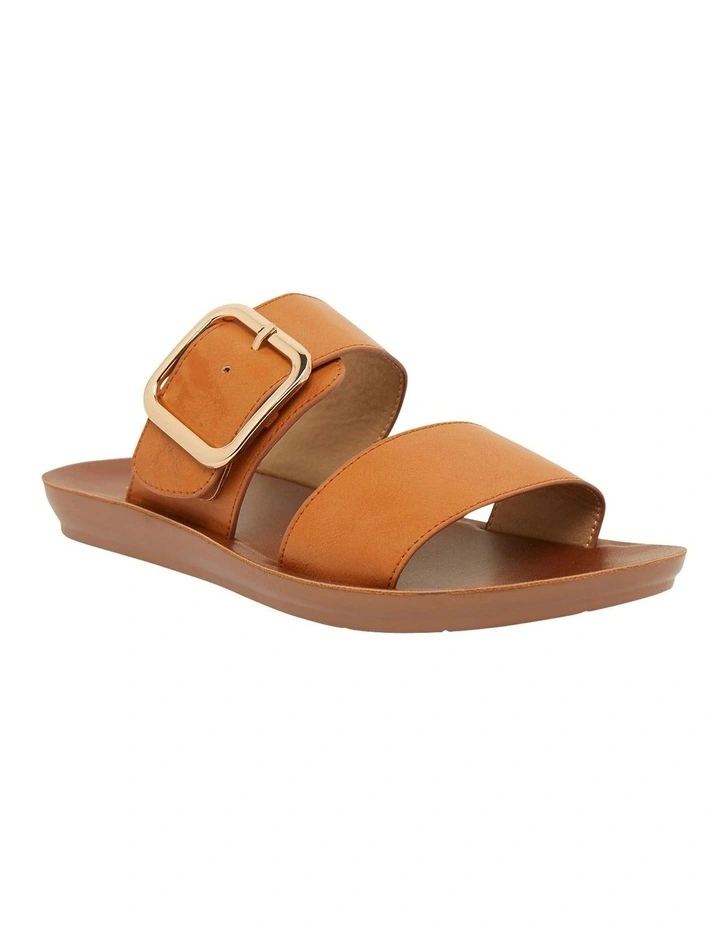 Garnet Cognac Smooth Sandals