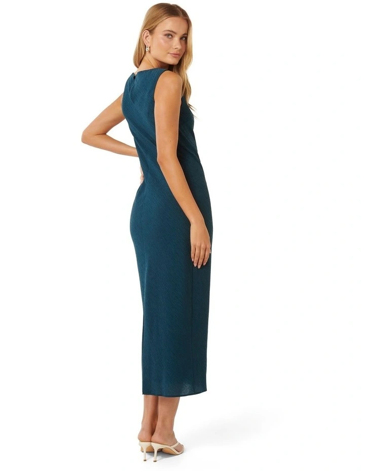 Aliza Column Midi Dress in Blue