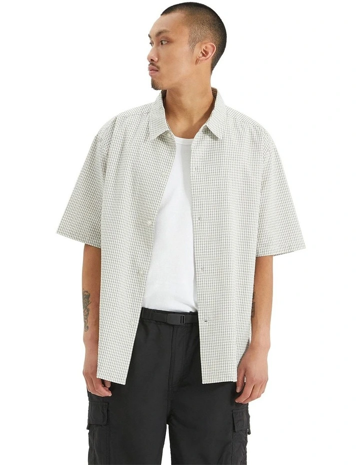 Diner Skate Shirt in Black/White Check
