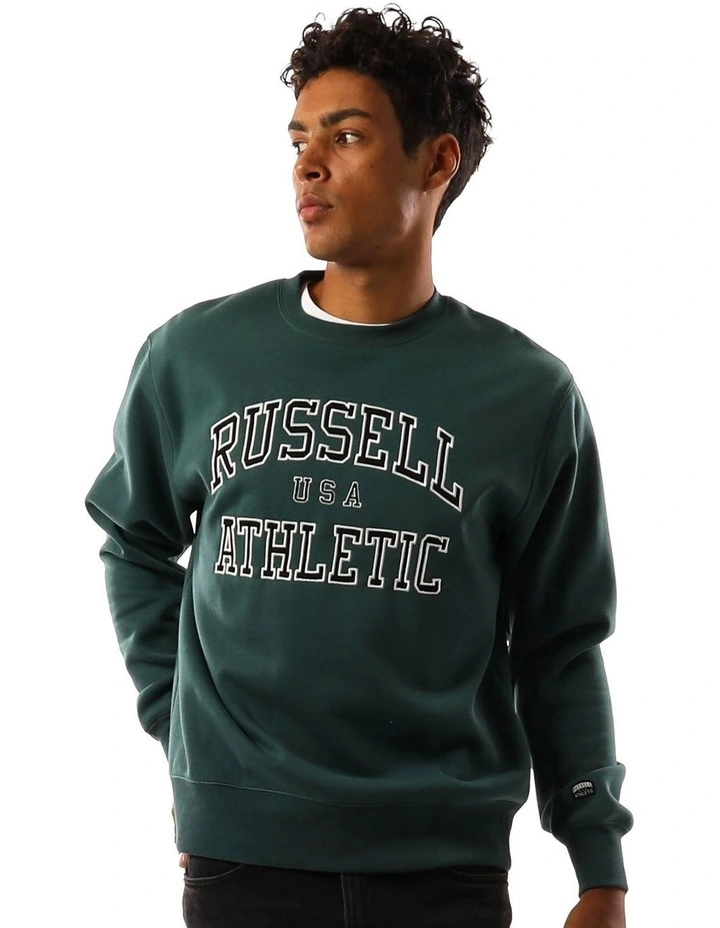 Melrose Crew Neck Sweater in Kilkenny Green