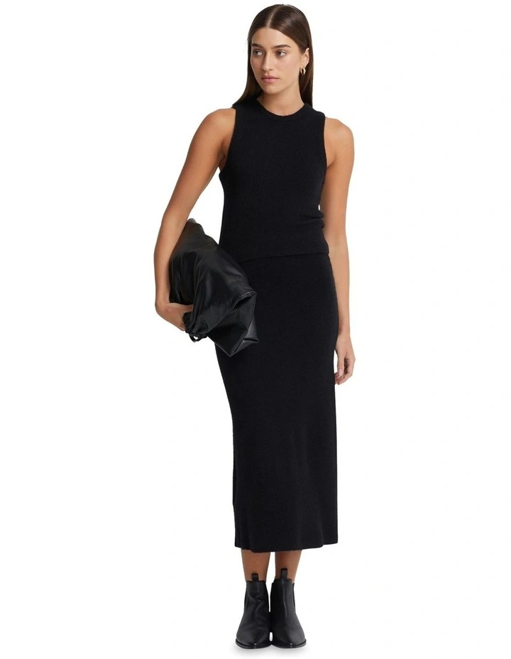Angelica Yak Blend Knitted Tank in Black