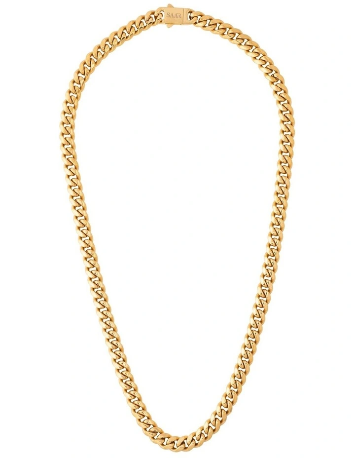 Alonzo Cuban Link Gold Necklace 54cm x 8mm