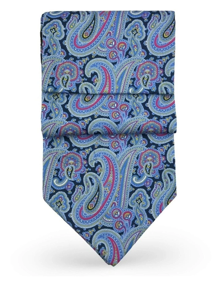 Rolla Paisley Print Ascot Tie in Pink
