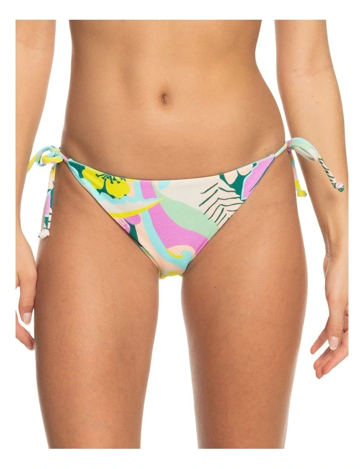 Rave Wave Tie Side Bikini Bottoms in Evening Primrose