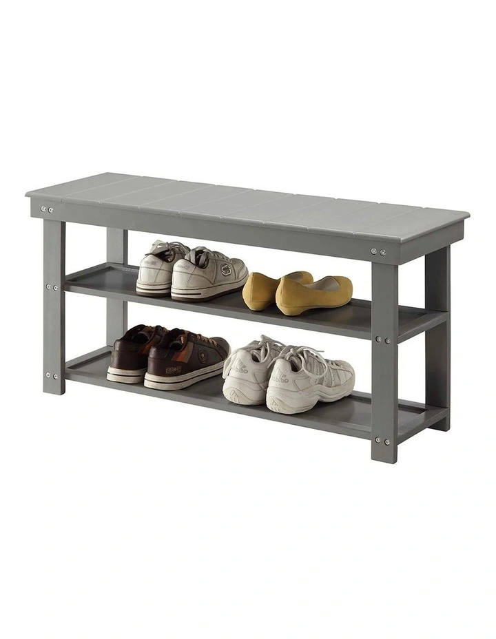 Maeve Shoe Storage Bench in Grey