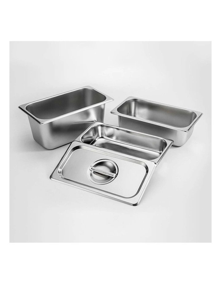 Gastronom GN Pan Deep Stainless Steel Tray 15cm in Siver