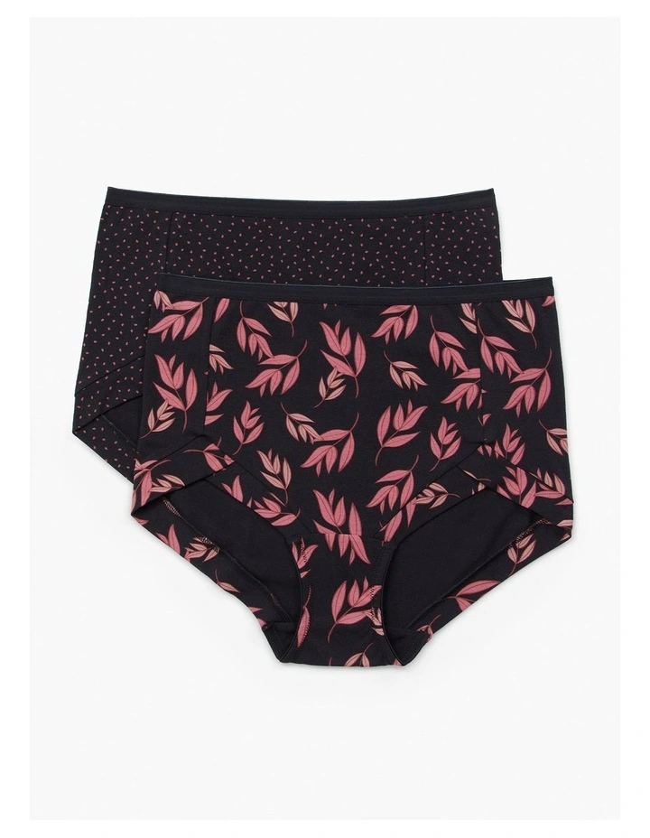 Eco Cotton Leaf Briefs Leaf 2Pk Print
