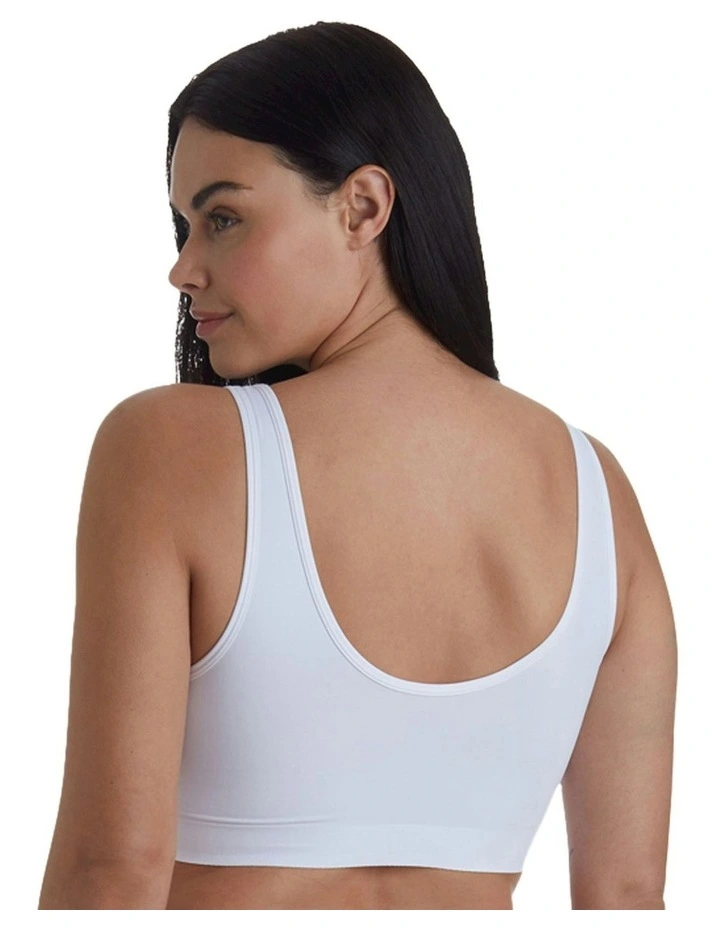 No Side Show Lounge Bra in White