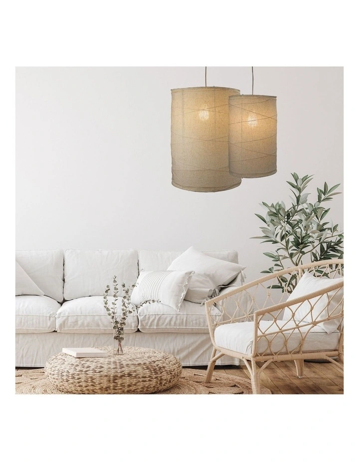 Boheme Linen Shade 45cm Flax