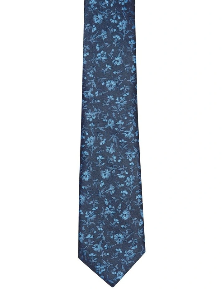 Floral Tie in Blue