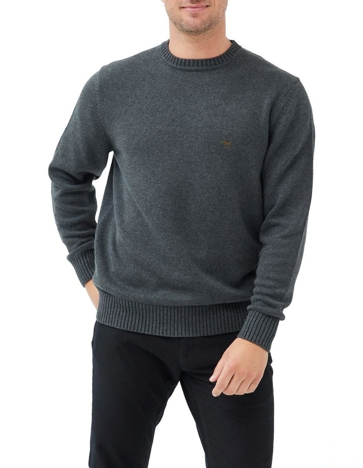 Gunn Crew Knit in Charcoal
