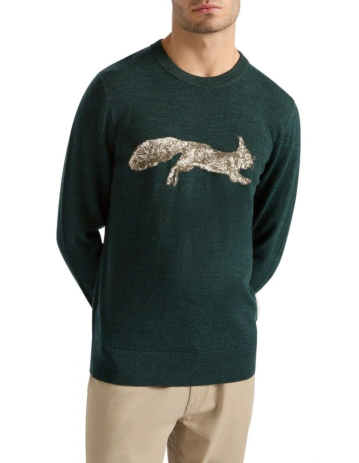 Drive Me Nuts Knit Sweater in Pine Marle