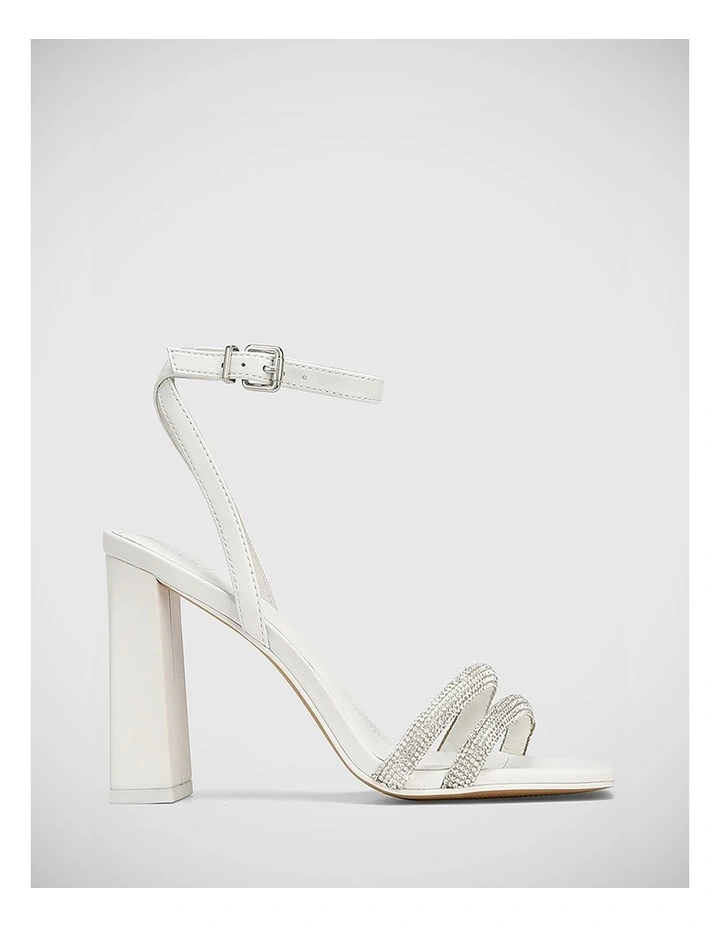 Rosalie Leather Sandal in White