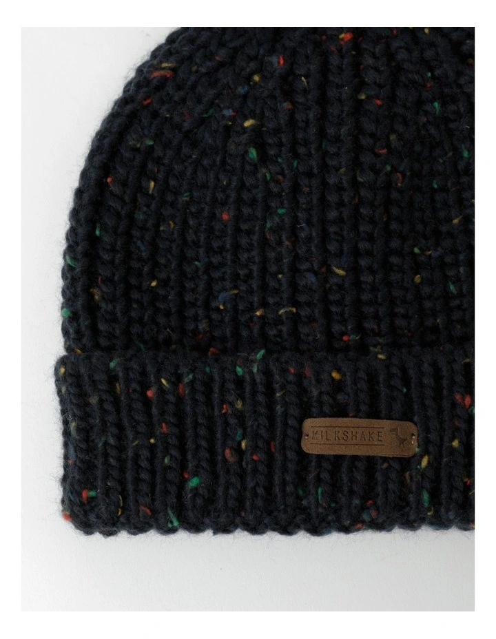 Rib Beanie in Navy