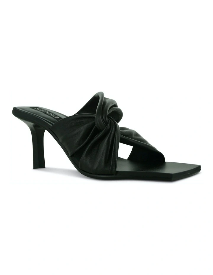 Mila Heeled Sandals in Black