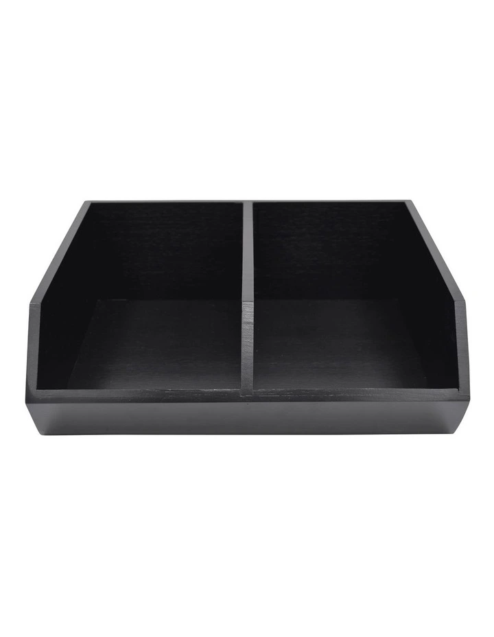 Pantry 2 Divider Storage Unit in Black
