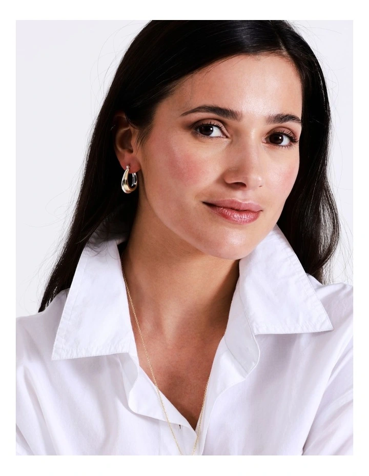 Two-Tone Double Hoops in Gold/Silver