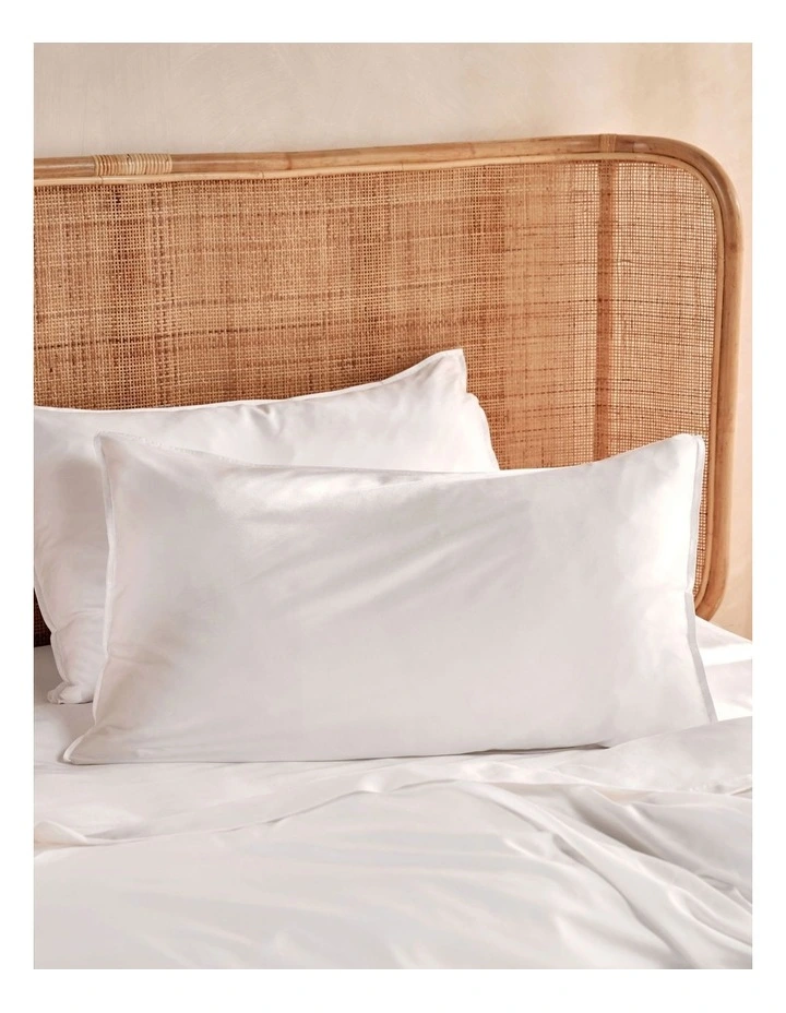 Nara 400TC Bamboo Cotton Quilt Cover Set in White
