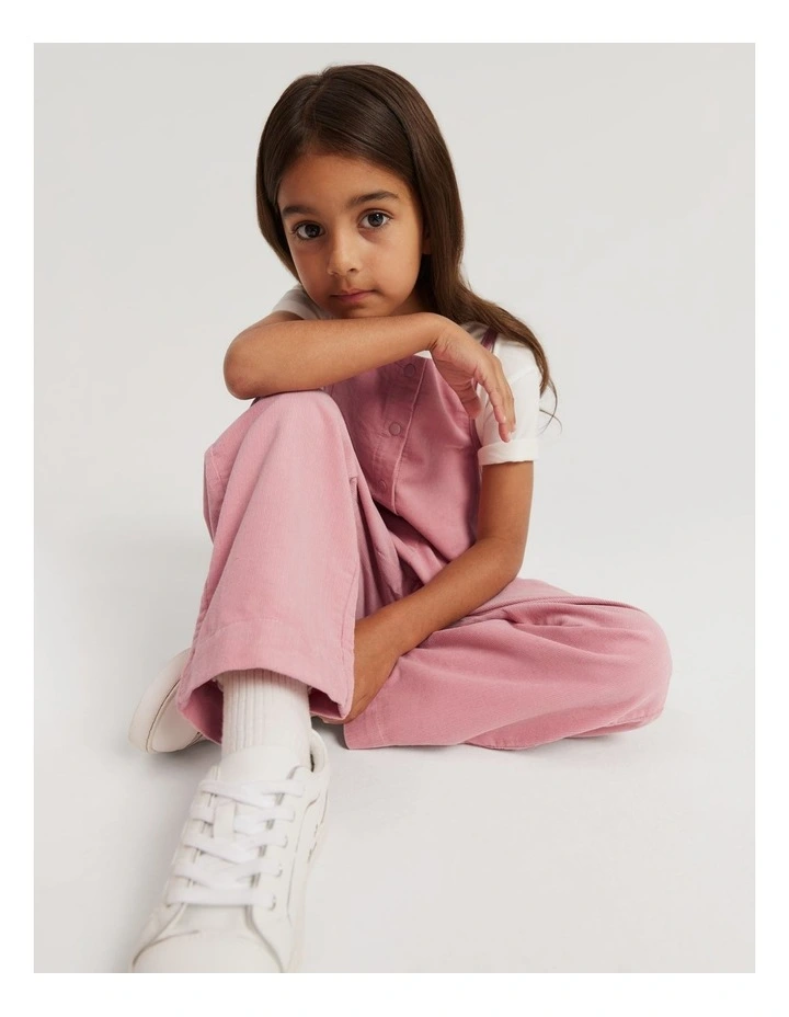 Cord Overall in Dusty Rose