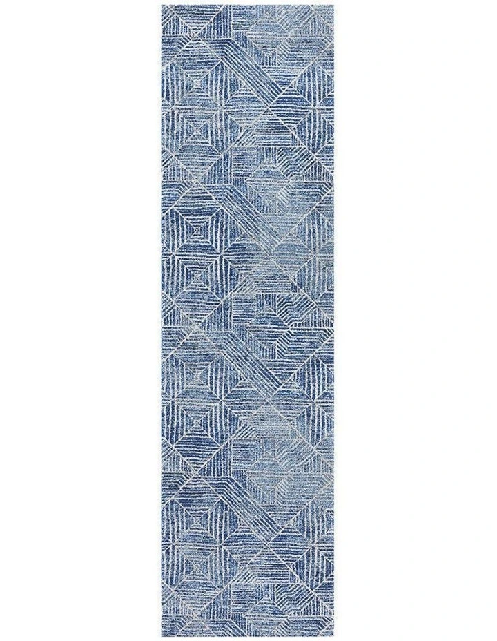 Oasis Kenza Contemporary Runner Rug in Navy