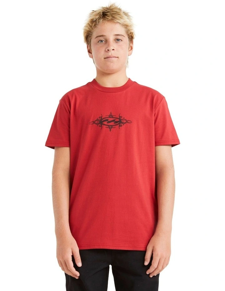 Tribal Wave T-Shirt in Core Red