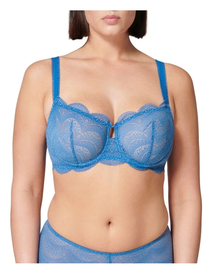 Karma Half Cup Bra in Blue