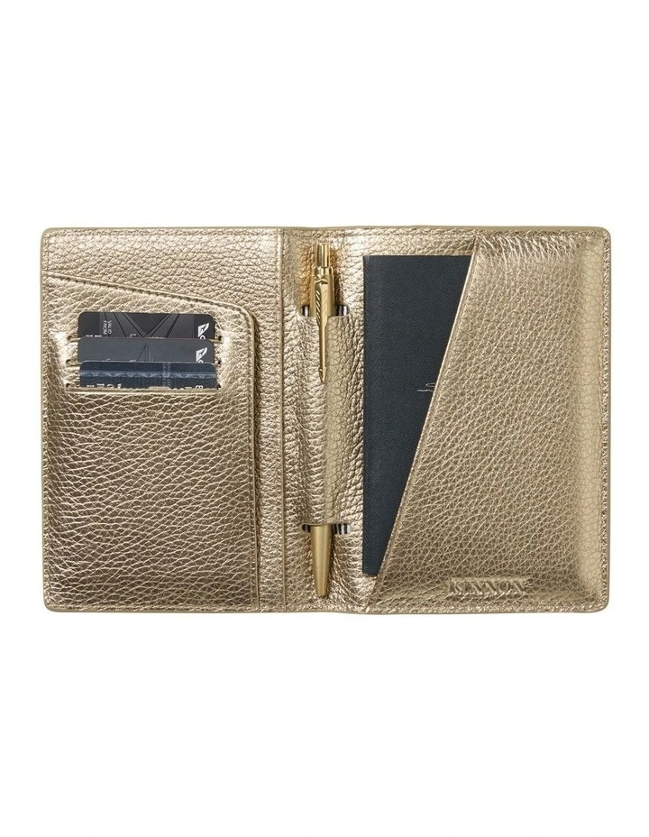 Earle Passport Holder in Gold